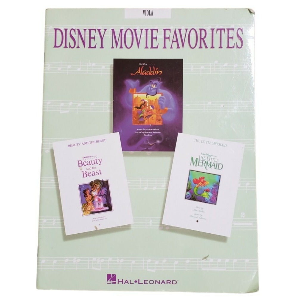 DISNEY MOVIE FAVORITES Songbook for VIOLA Sheet Music Hal Leonard ALADDIN BEAST